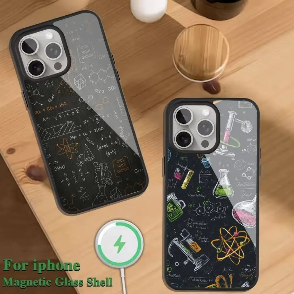 

Chemical Creative Pattern Phone Case For Magnetic Wireless Charge Cover For iphone 16 15 14 13 12 11 Pro Max Plus Coque