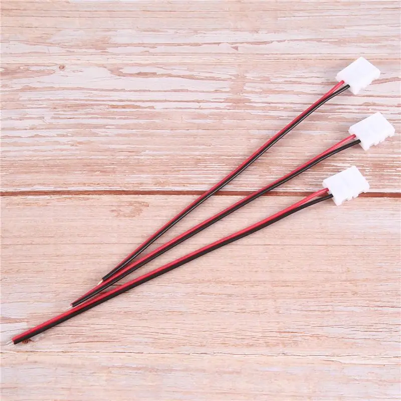 AFOURT-24Pcs 8Mm 2 Pin LED Strip Light Connector For 8 Mm Wide Flexible SMD 3528 2835 Single Color LED Strip Lights Solderless