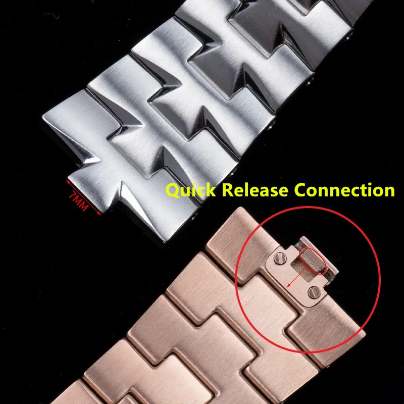 7mm 8mm Quick Release Connection Stainless Steel Bracelet Watch Band For VACHERON CONSTANTIN Strap Watchband Overseas4500v 5500