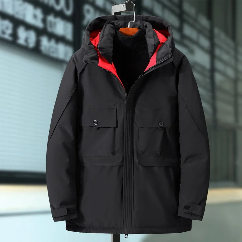 Winter Short Cotton Jacket Men 7X 8XL 9XL Thick Warm Hooded Windproof Oversize Parkas Padded Waterproof Loose Overcoat Plus Size