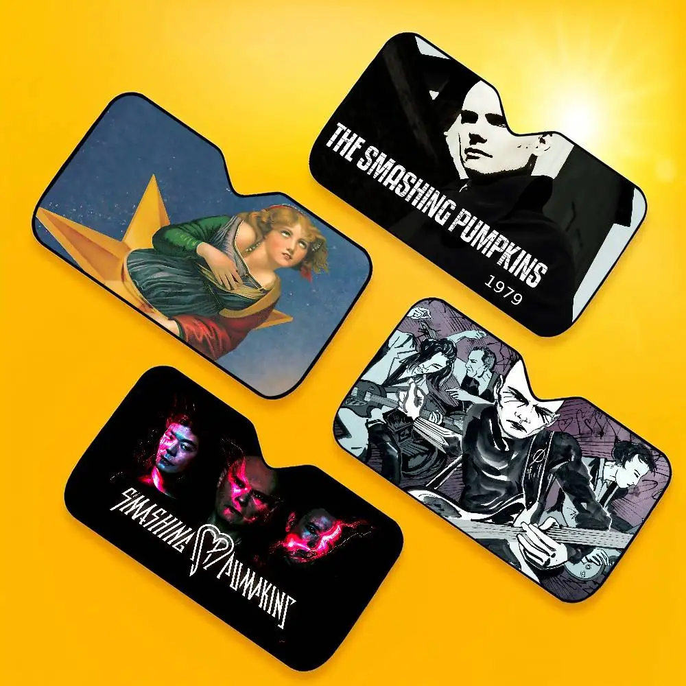 Alternative Rock Band The S-Smashing Pumpkins band Car Sunshade Shield Windshield Window Sun Blocker Cover Interior Protection