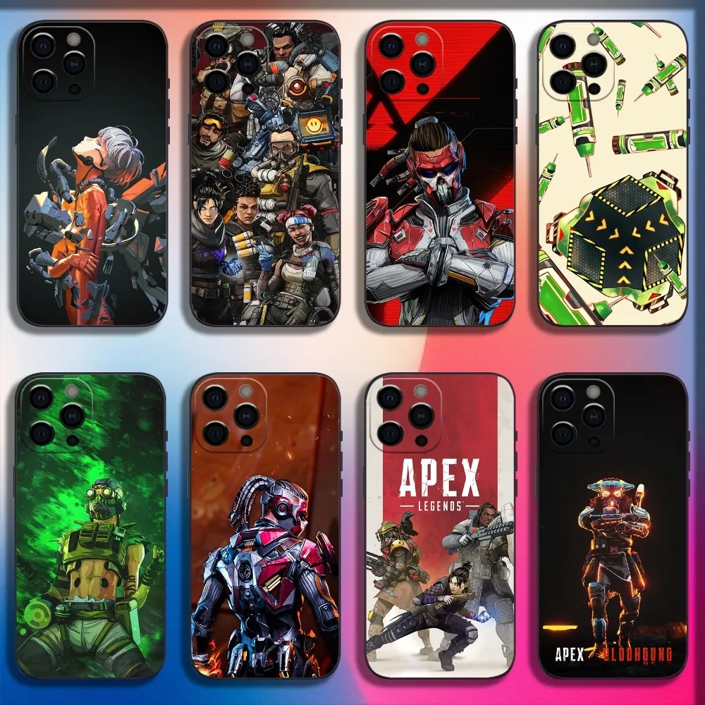 

Game A-Apex Legends Phone Case For iPhone 16,15,14,13,12,11,Pro,X,XS,Max,XR,Plus,Mini Soft Black Cover