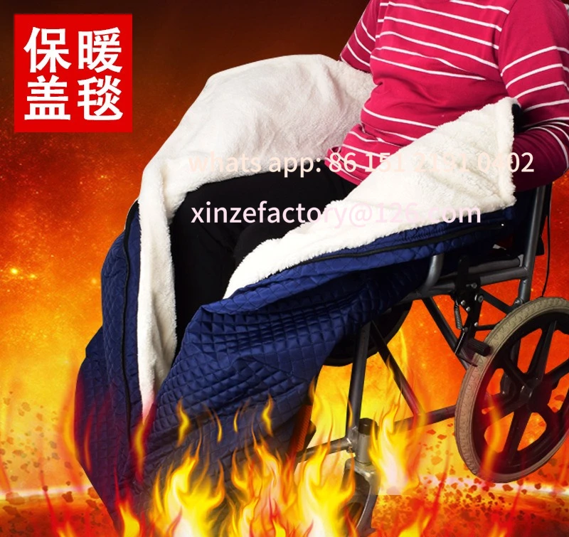 

Customizable thermal blanket wheelchair windproof leggings elderly leg thermal blanket winter cold throw pillow sleeping bag