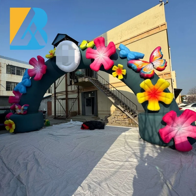 

Customized Giant Inflatable Archway with Flowers and Butterfly for Outdoor Decoration Toys