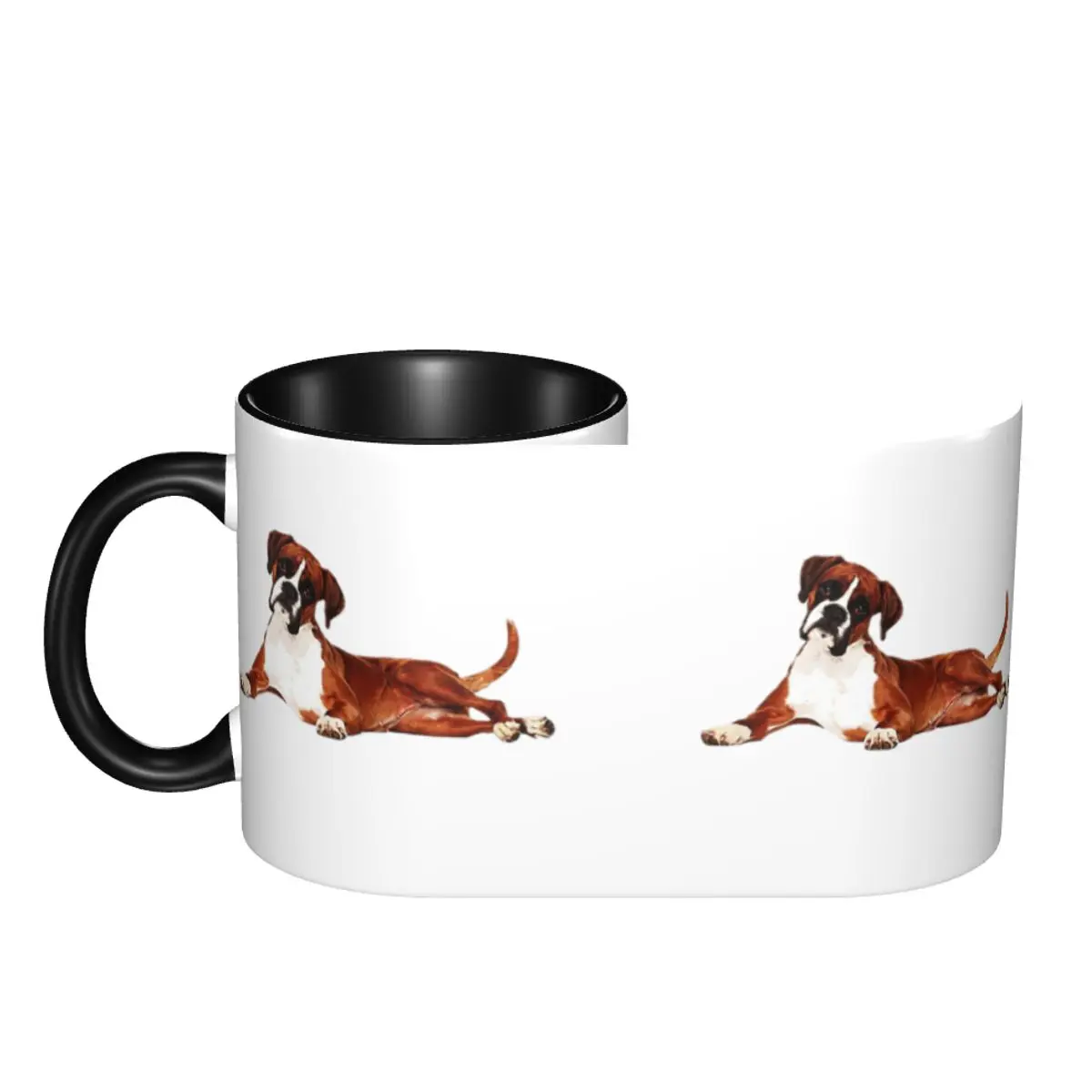 Adorable Boxer Dog Mug Funny Ceramic Coffee Cups Tea Mugs Milk Cup Drinkware Gifts for Woman Man DIY Custom