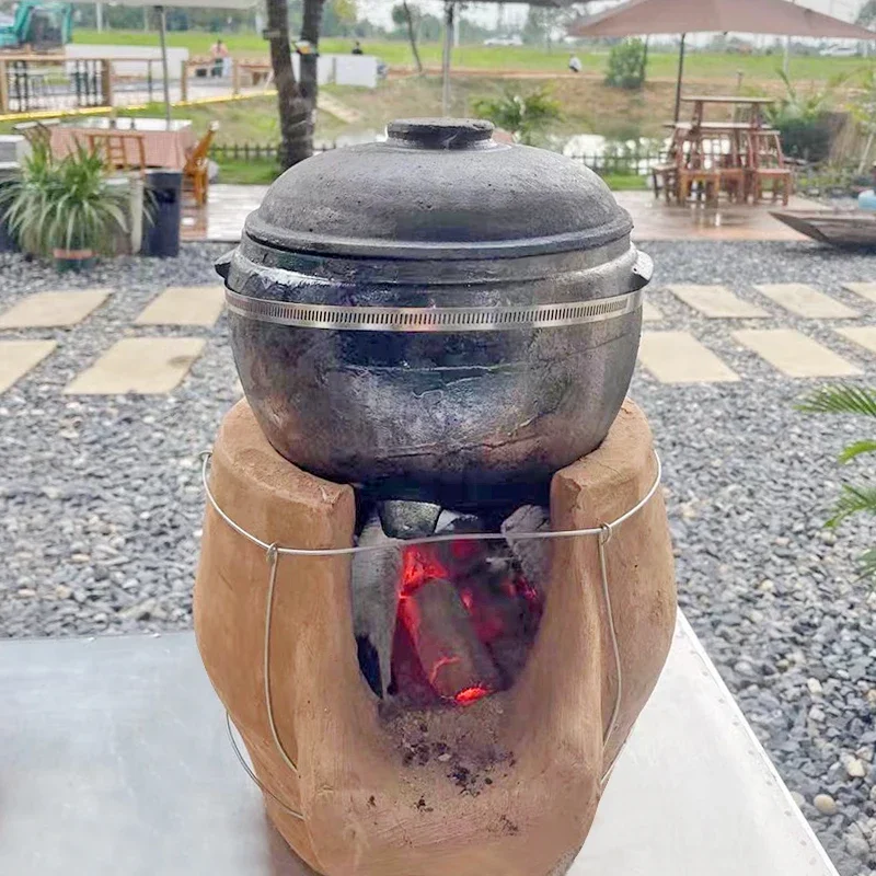 Handmade Stove, Small Earth, Stewed Chicken, Firewood, Sand Pot, Clay, Farmhouse Fun