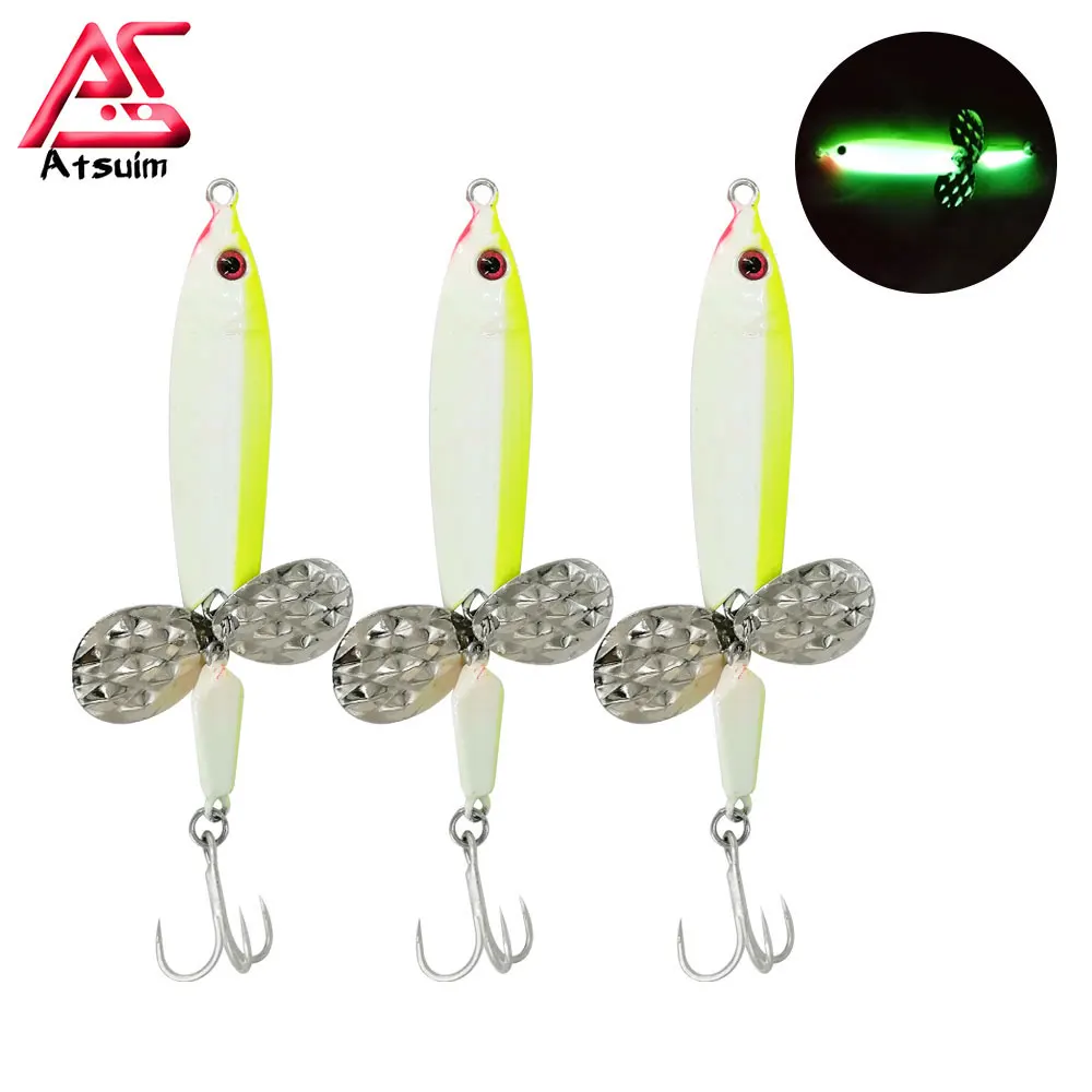 

AS Fast Jig Leurre 60g Glow Multi-jointed Cast Spoon Lure Fishing Hooks Metal Fish Pesca Saltwater Artificial Hard Baits Angler