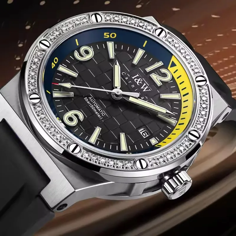 IW Carnival Mechanical Wrist Watches Elegant Accessories For Men Automatic Movement Sapphire Mirror Famous Brand  Watch Male