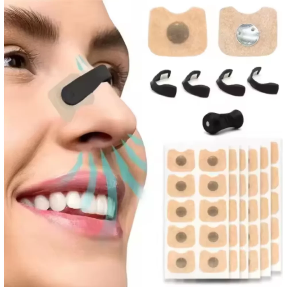 60Pcs Anti Snoring Sleep Mouth Tape Nasal Breathing Dilators Starter Kits Magnetic Nose Strips Increase Air Reduce Snoring image 2