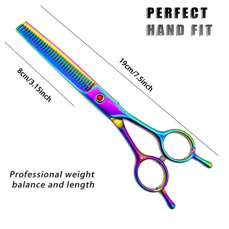 7.5 Inch Professional Pet Grooming Scissors Thinning Scissors Pet Beauty Shears V-Shaped Tooth Cut For Dogs & Cats For DIY use