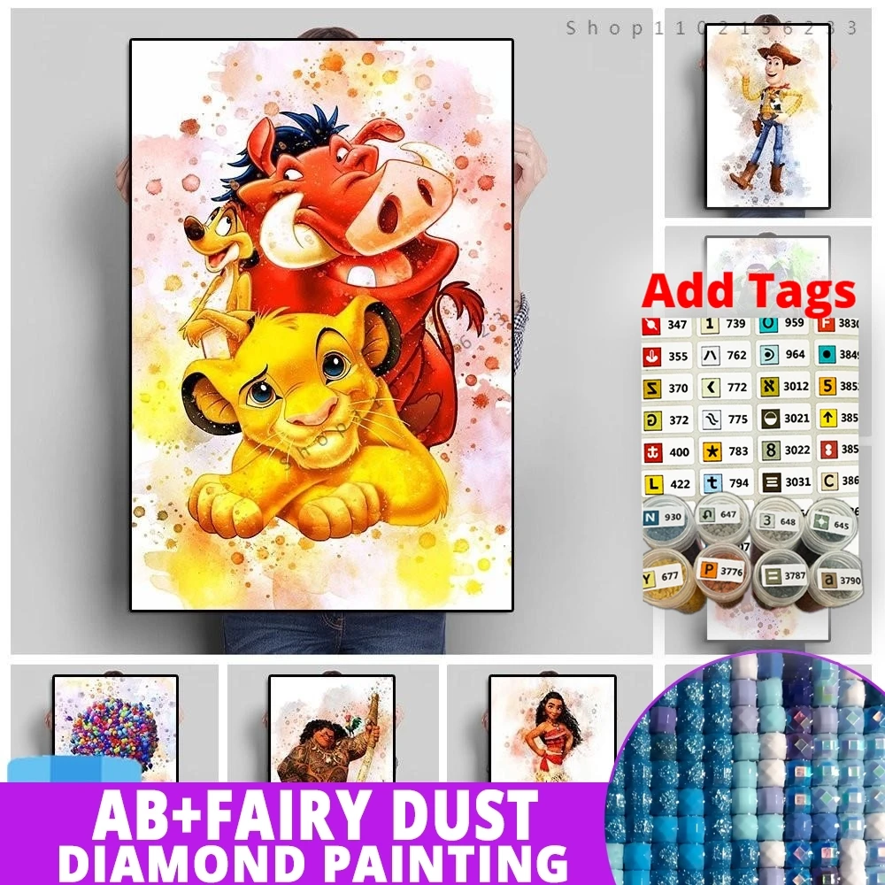 С наклейкой с символом Дисней Король Лев AB Северное сияние Алмазная картина История игрушек Мозаика Вышивка 5D DIY Ремесла Новое поступление