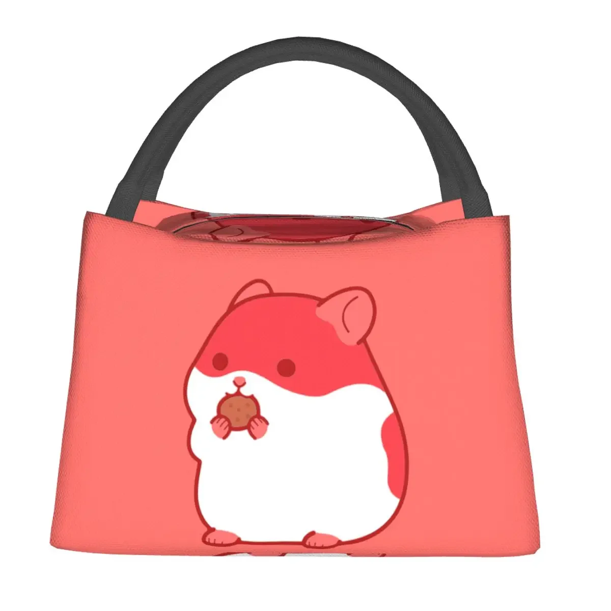 

Red Hamster Lunch Bag Animals Cute Lunch Box Travel Portable Tote Food Bags Print Cooler Bag