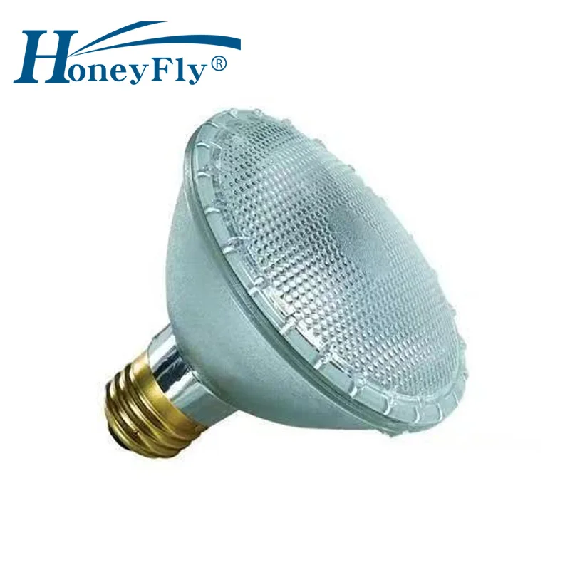 

HoneyFly PAR30 Halogen Spotlight 2700-3000K 75W 220V E27 Halogen Lamp Bulb Warm White Grille Glass Indoor Spotlight