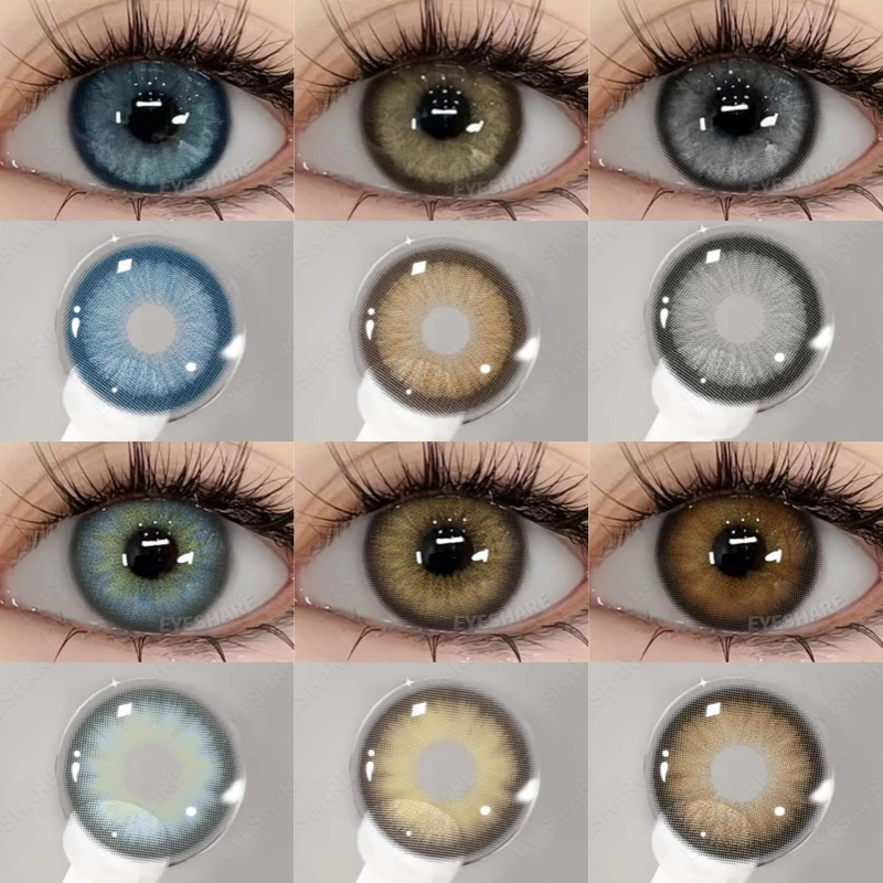 EYESHARE Farbkontaktlinsen für Augen, 1 Paar grüne farbige Kontaktlinsen, natürliche Linsen, mehrfarbige Augenlinse, jährlich