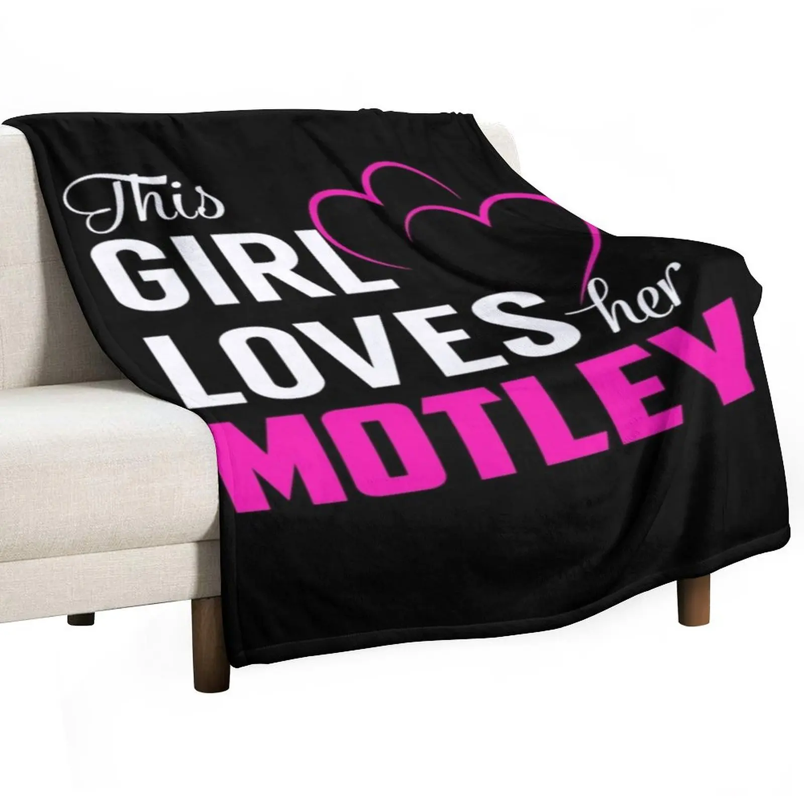 

Motley This Girl Loves Her MOTLEY Throw Blanket Machine Washable Soft Warm Blanket