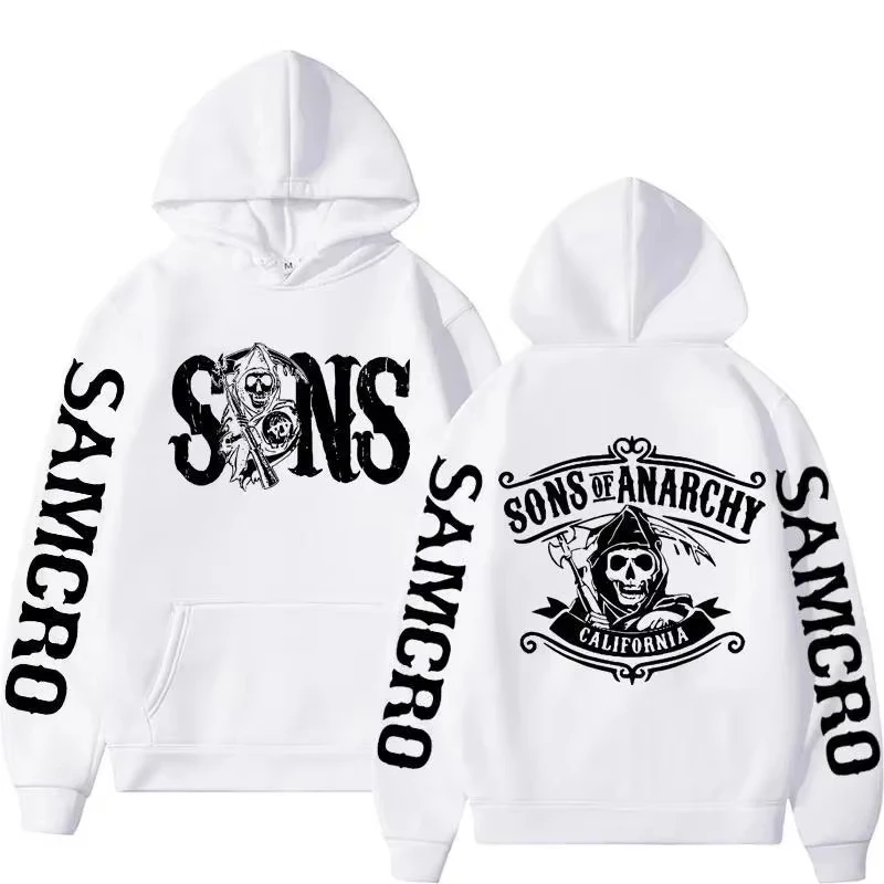2026 Sons of Anarchy Doppelseitiger Grafik-Hoodie Herren Kapuzenpullover Sweatshirt Herren Damen Modisches Design Pullover Herren Fleece-Hoodies – Detail 10