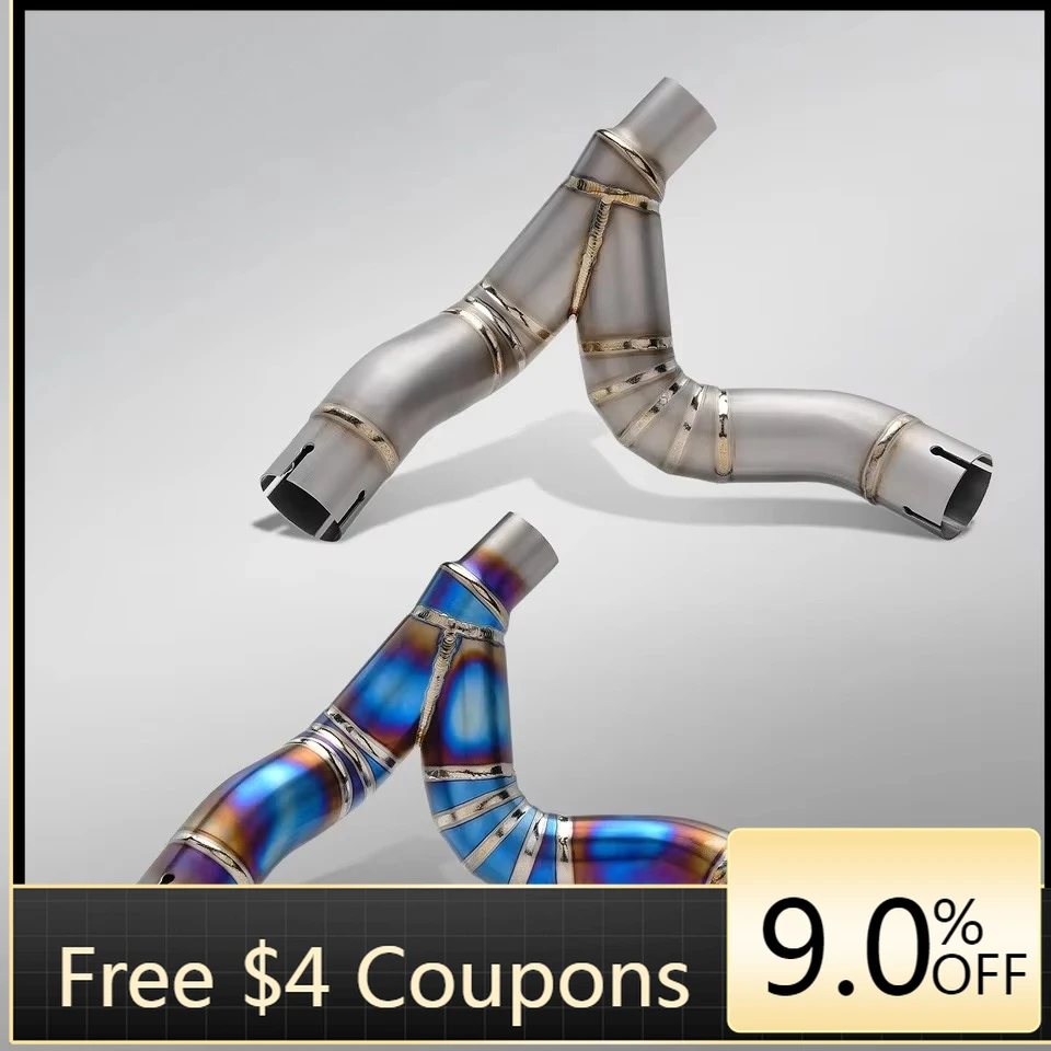 

STLF 2022-2024 Ducati Desert X 950 Slip-On Tube Motorcycle Exhaust System Modified Titanium Alloy Middle Pipe Original Interface