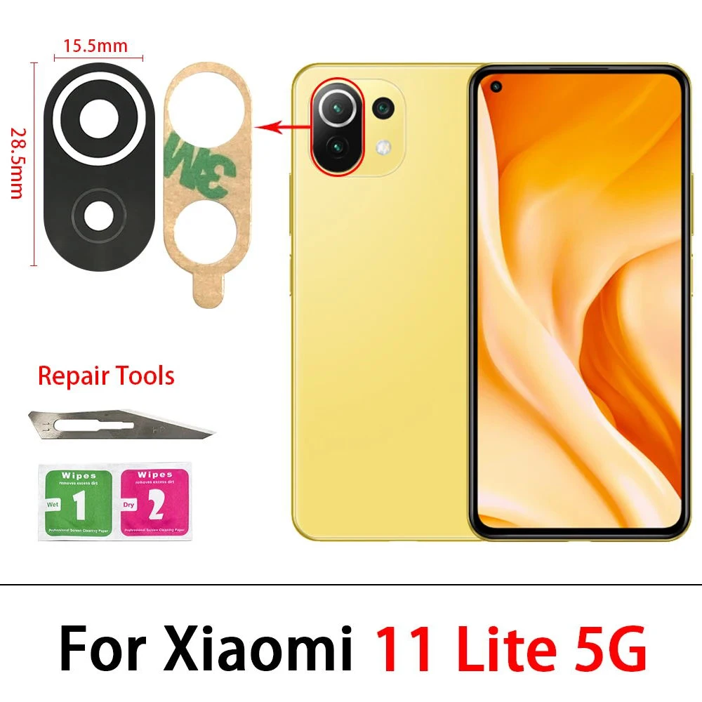 Voor Xiaomi 12 11T 10 10T 11 Lite Pro Ultra Camera Glazen Achterzijde Camera Glazen Lens Met Lijm Vervangende Reparatieonderdelen