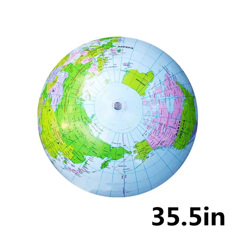 Jumbo Inflatable Globe 90CM Early Educational Inflatable Earth World Geography Globe Map Balloon Toy Beach Ball Kids Toy