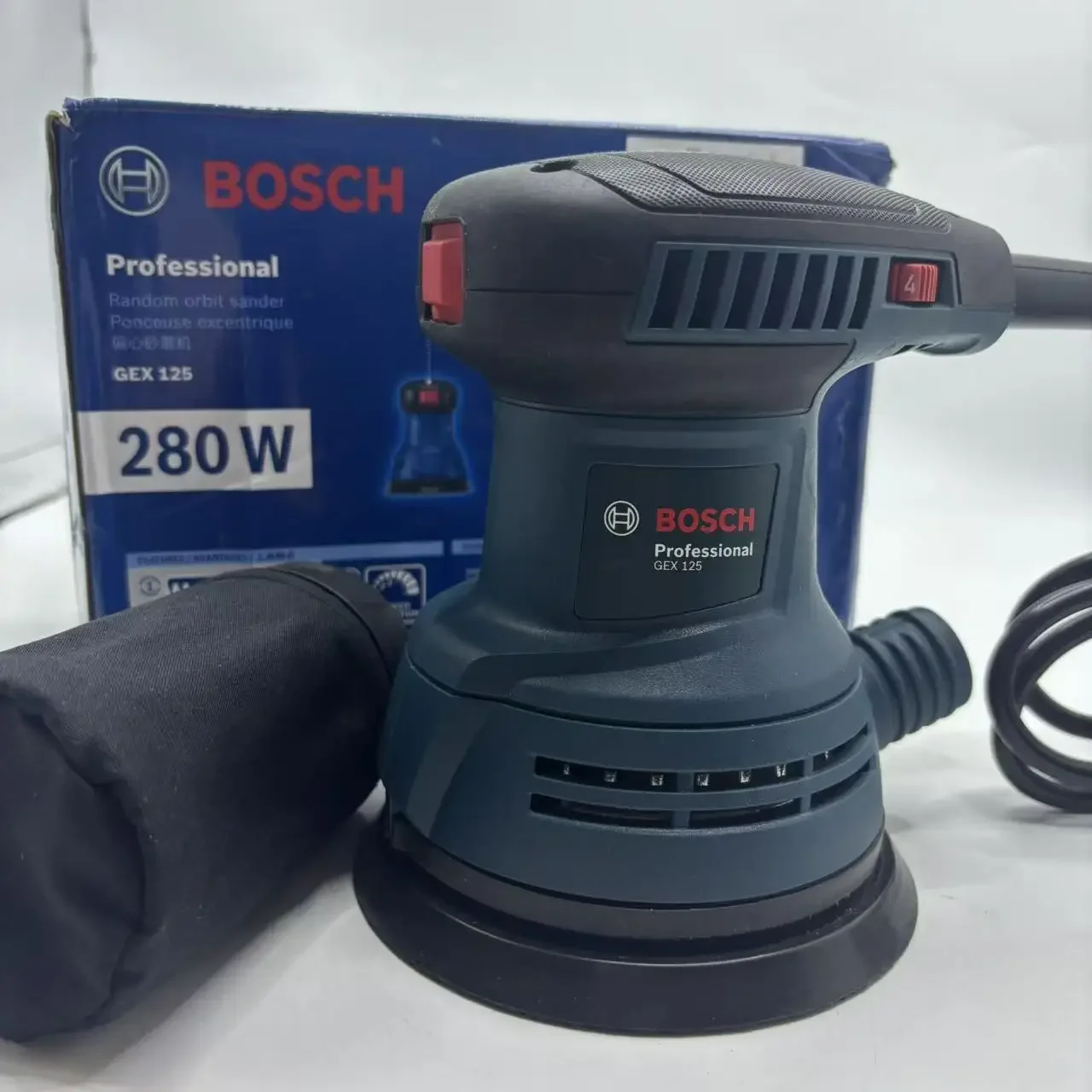 Bosch GEX125 280W Orbital Sander 125mm Variable Speed Dustless Sanding Machine for Wood Wall Automotive view 3
