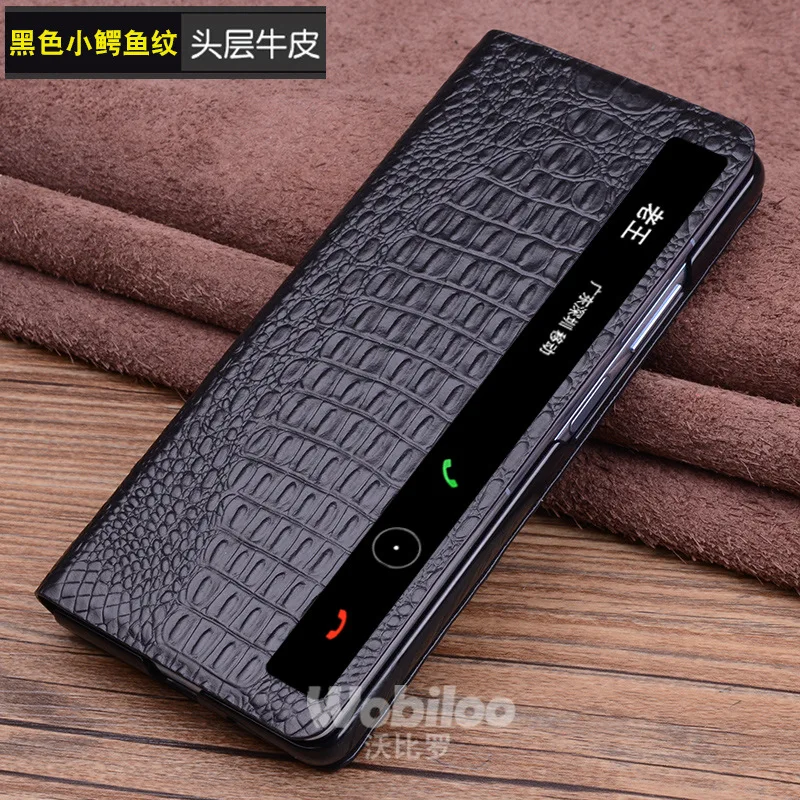 wobiloo Luxury Genuine Leather Wallet Cover Business Phone Cases For Huawei Mate X6 X5 X3 Cover Credit Card Money Slot Case