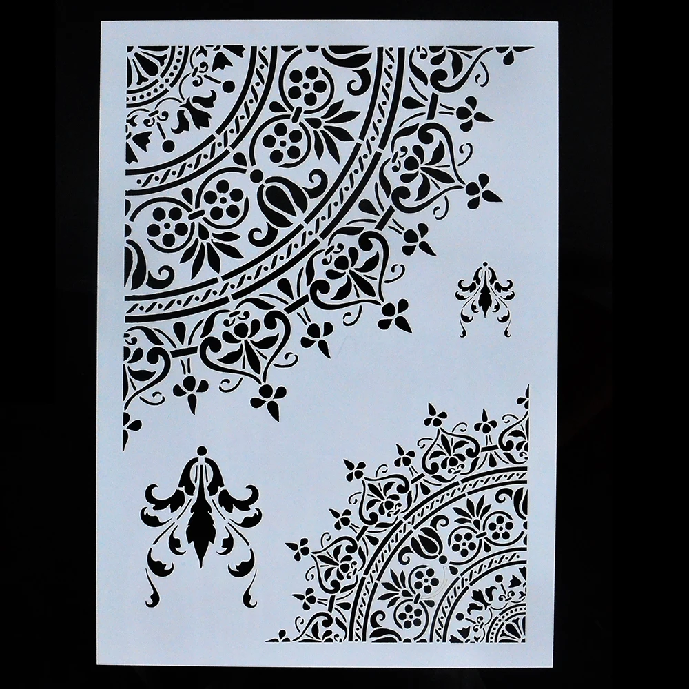 A4 DIY Craft Mandala Stencil For Wall Painting Scrapbooking Stamping Album Decorative Embossing Paper Card Flower Template