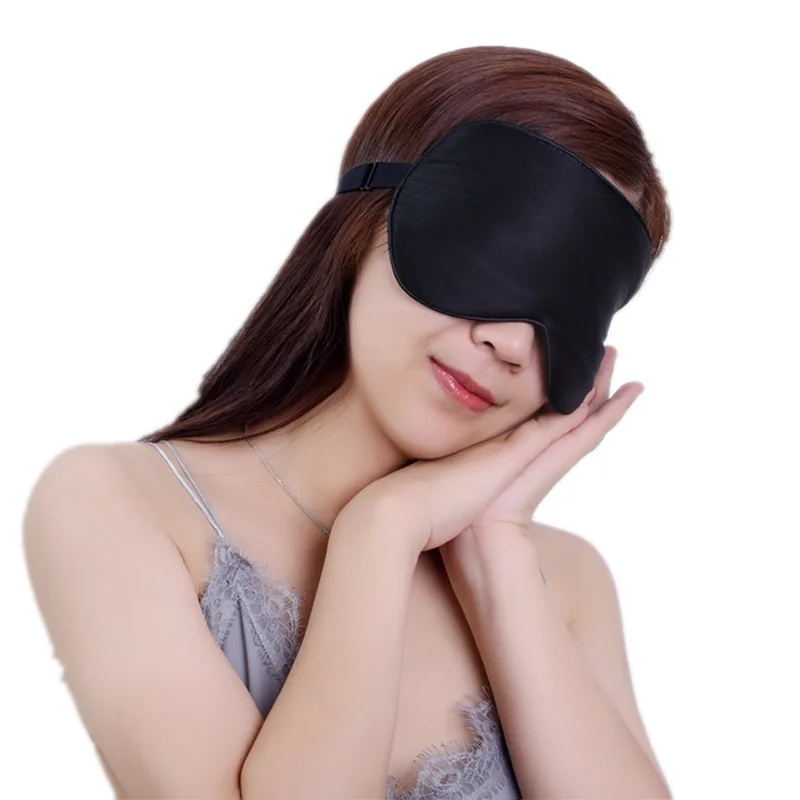 Natural 100% Mulberry Silk Sleep Mask Soft Blindfold Smooth Eye Mask Sleeping Aid Eyeshade Eye Cover Patch Bandage Comfort