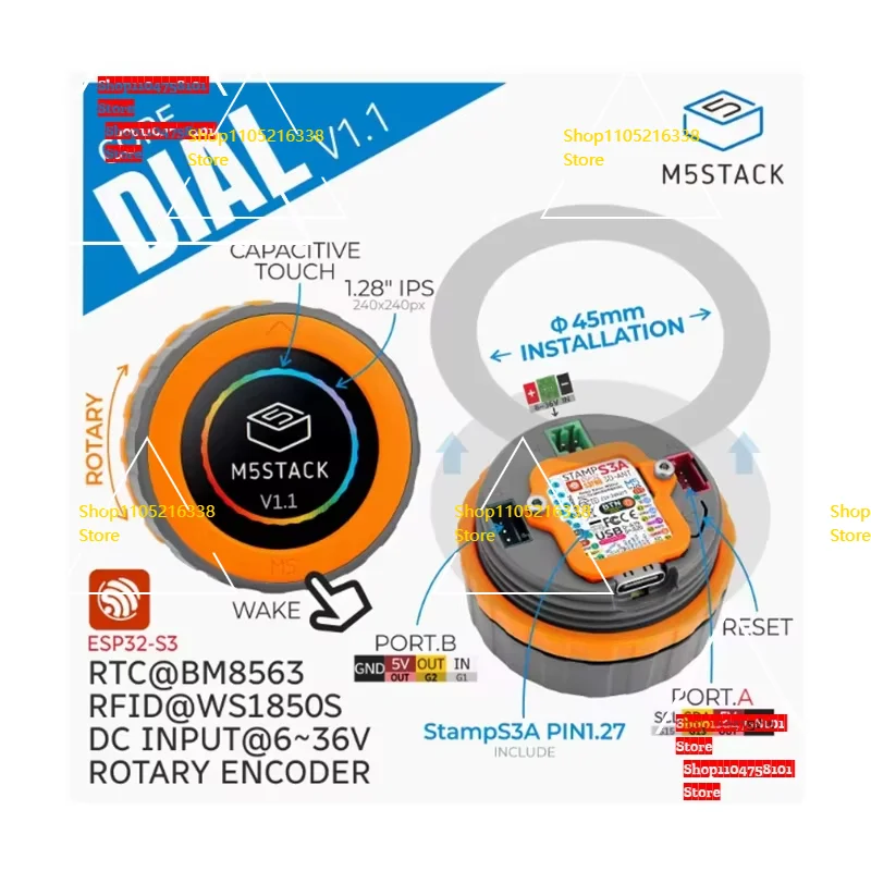 sell well M5Stack DIAL V1.1 Programmable controller 1.28 