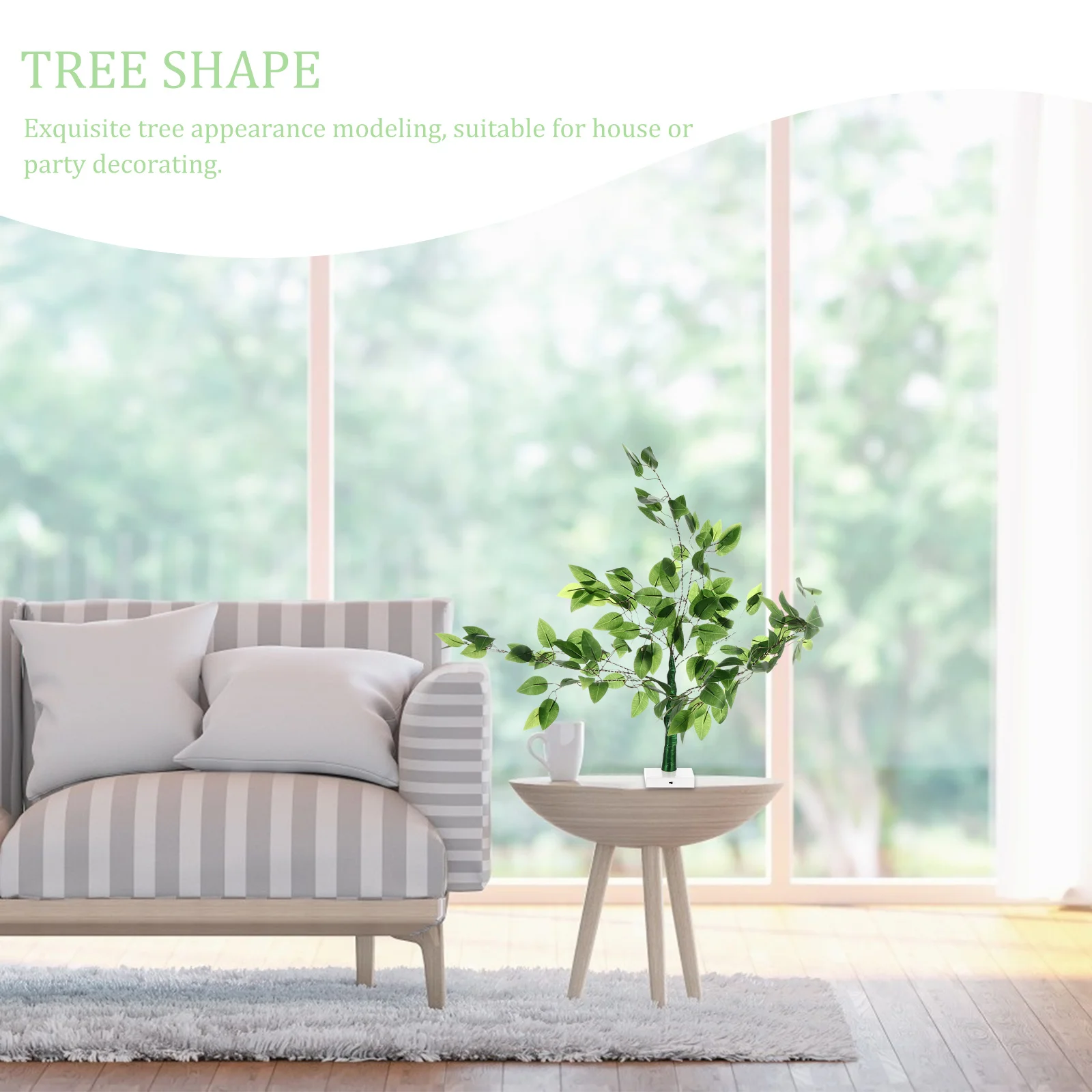 

Simulation Tree Lamp LED Warm Light Decorative Light for Home Decor Party Desktop Adornment Plant Shape