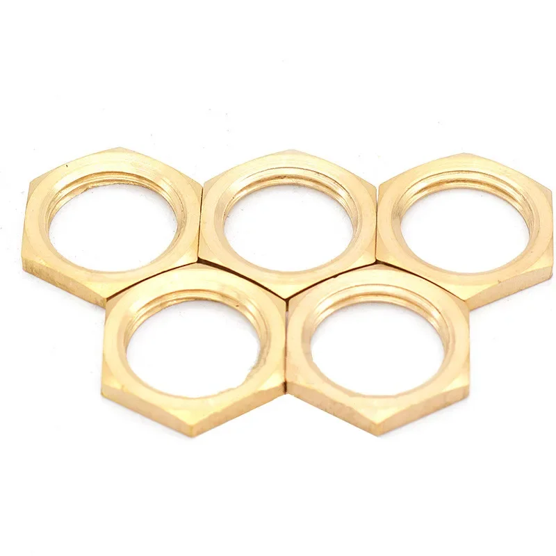 Brass Hex Lock Nuts Pipe Fitting M10 M12 1/8\