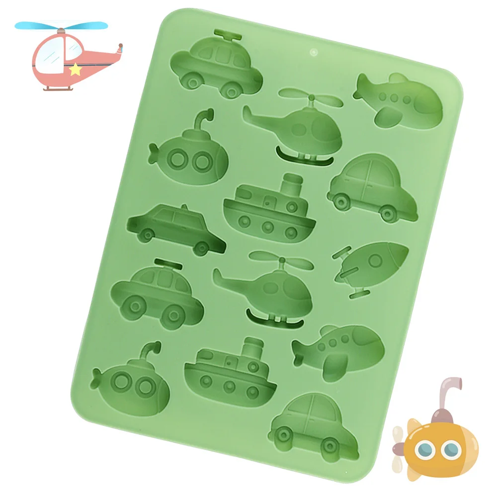 Silicone Candy Molds in the Shape of Cars, Airplanes, and Other Vehicles, Chocolate Molds, Cake Decorations, DIY Baking Molds