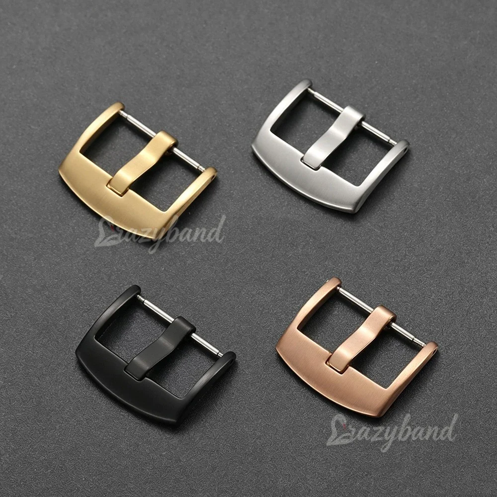 18mm 20mm 22mm Brushed Solid Stainless Steel Watch Buckle Replacement for Universal Leather Watch Strap Watches Clasp Accessorie
