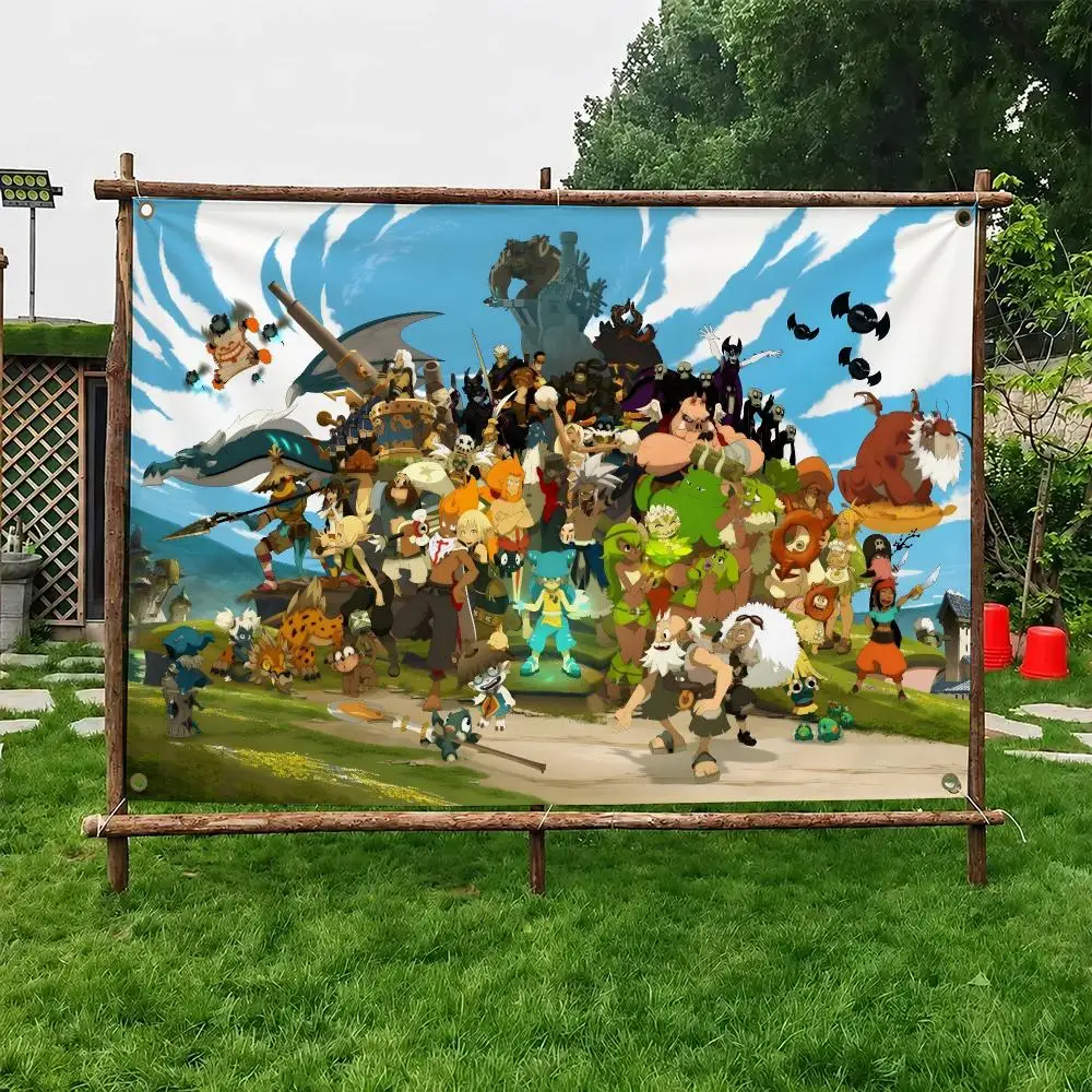 W-Wakfu Flags Custom Wall Hanging Background Art Banner For Bedroom Home Living Room Outdoor Decor