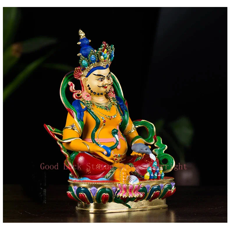 Statue de bouddha en couleur de haute qualité, Talisman efficace, jaune, jambala, pour la sécurité de la famille et la chance