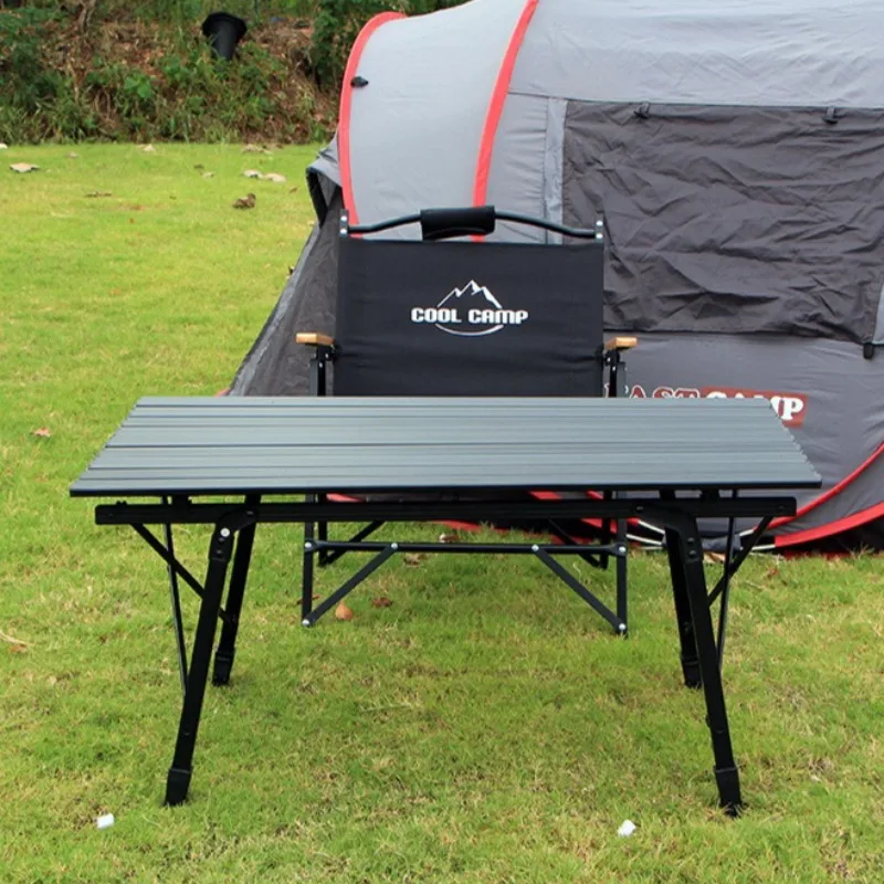 Picnic Portable Folding Table Rectangle Barbecue Aluminum Alloy Outdoor Table Lightweight Multi-function Camping Supplies