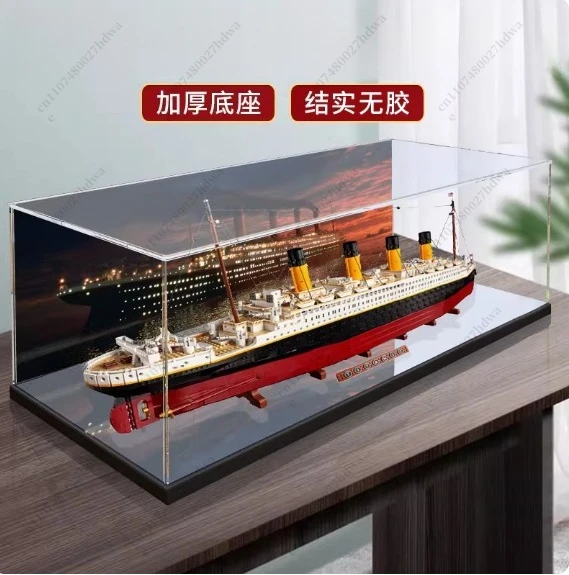 Applicable To  10294 Titanic Model Figure Acrylic Display Box Building Block Transparent Dust Cover