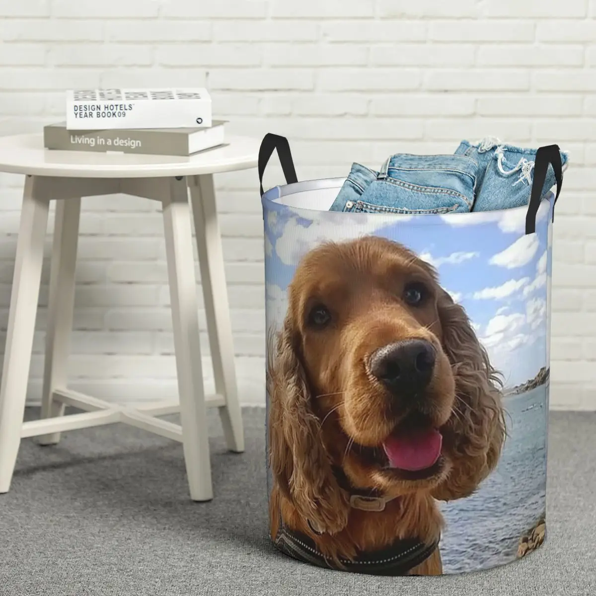 

Сборник белья, крутой кокер-спаниель, собака, животное, складная корзина для белья, большая детская корзина для стирки, домашний органайзер
