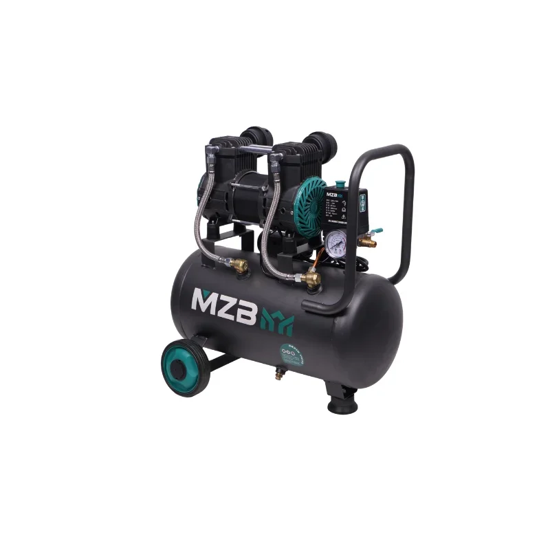 MZB silent air compressors portable 24l 1300w 8 bar oil free air compressor