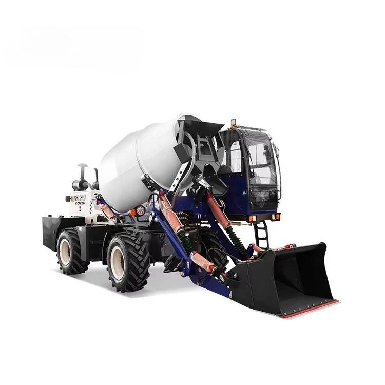 4WD Self Loading Concrete Mixer Truck Automatic Mobile Cement Mixing Transport Machine for Road Building Construction