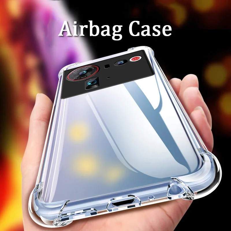 Skinlee For ZTE Nubia Z80 Ultra Case Transparent Silicone Airbag Shockproof Cover For ZTE Nubia Z70 Ultra Back Casing