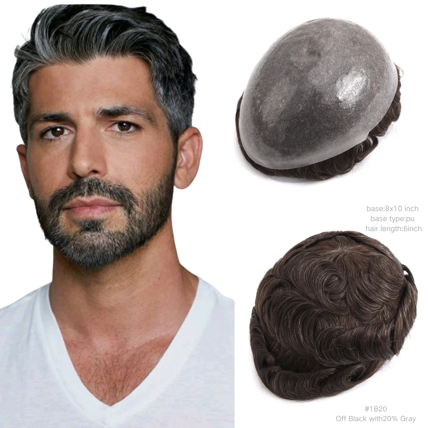 

Мужской капиллярный протез для волос 0.08мм, накладка на кожу головы, парик из натуральных волос, система замещения волос для мужчин, полностью полиуретановая основа, коричневый цвет