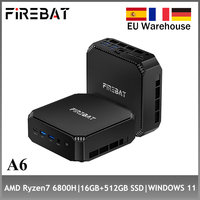 FIREBAT A6 Latest MINI PC AMD Ryzen 7 6800H 16GB DDR5 RAM 512GB SSD WIFI6 BT5.2 Portable Desktop MINI-PC Computer