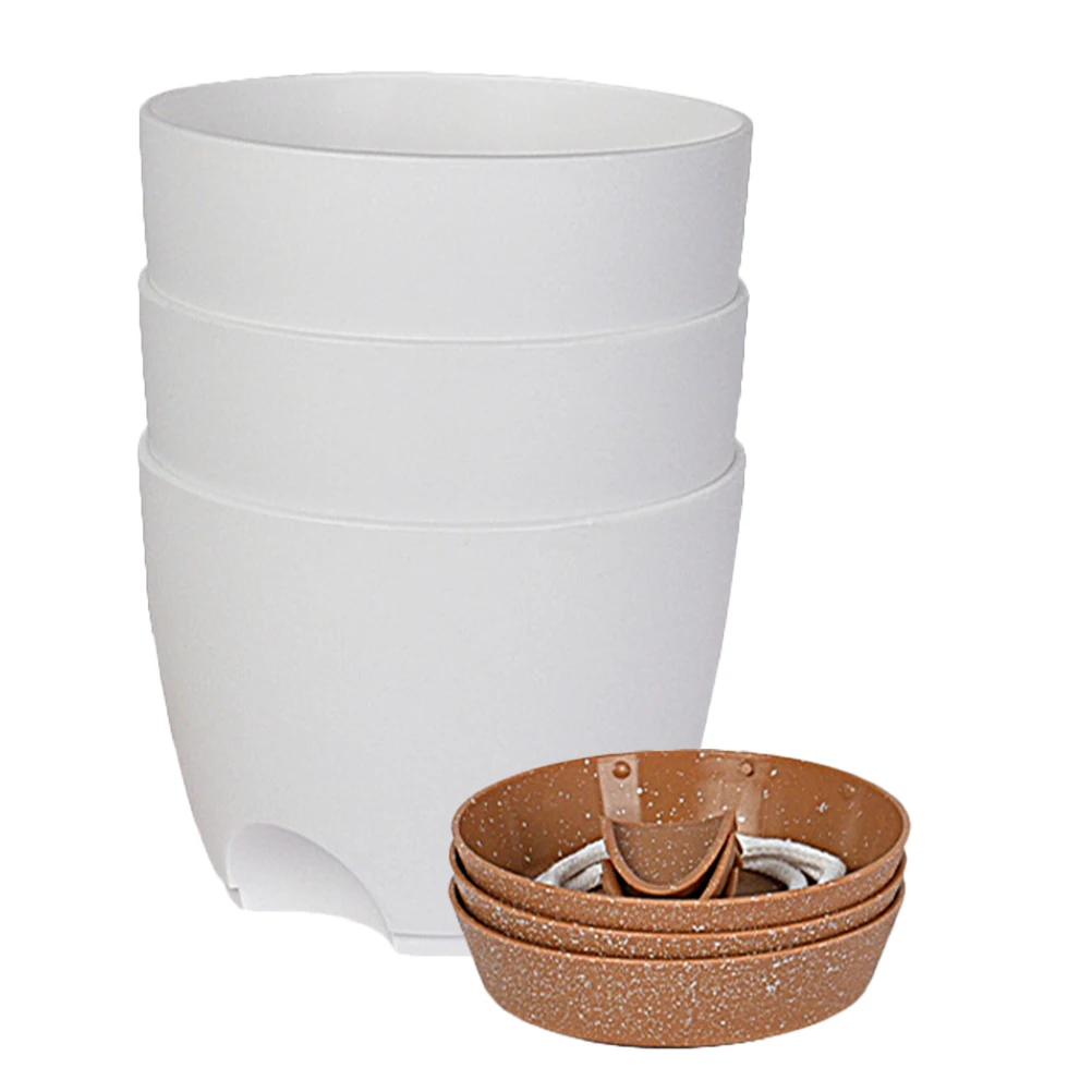 

3Pcs Clip-on Self Watering Plant Pots Indoor Outdoor Durable Lightweight Flower Planters Automatic Watering Plant Pot Indoor