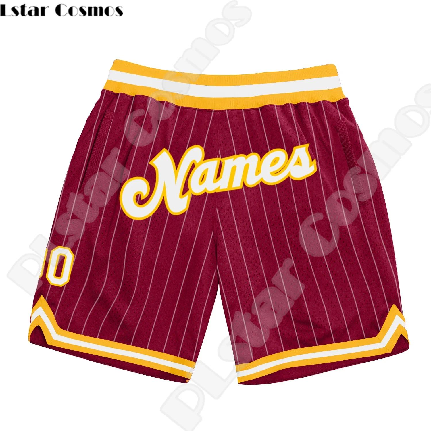 Short de basket-ball en maille respirante avec nom personnalisé, motif de logo bricolage, numéro d'équipe, pantalon rétro, impression 3D, Harajuku, livraison directe, été, A4