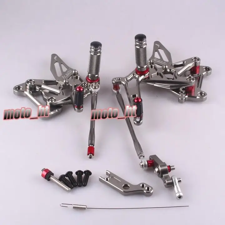 Arashi CNC Aluminum Alloy Adjustable Rearset Foot Pegs For MV AGUSTA F3(800) 2012 2013 2014 2015 Gray