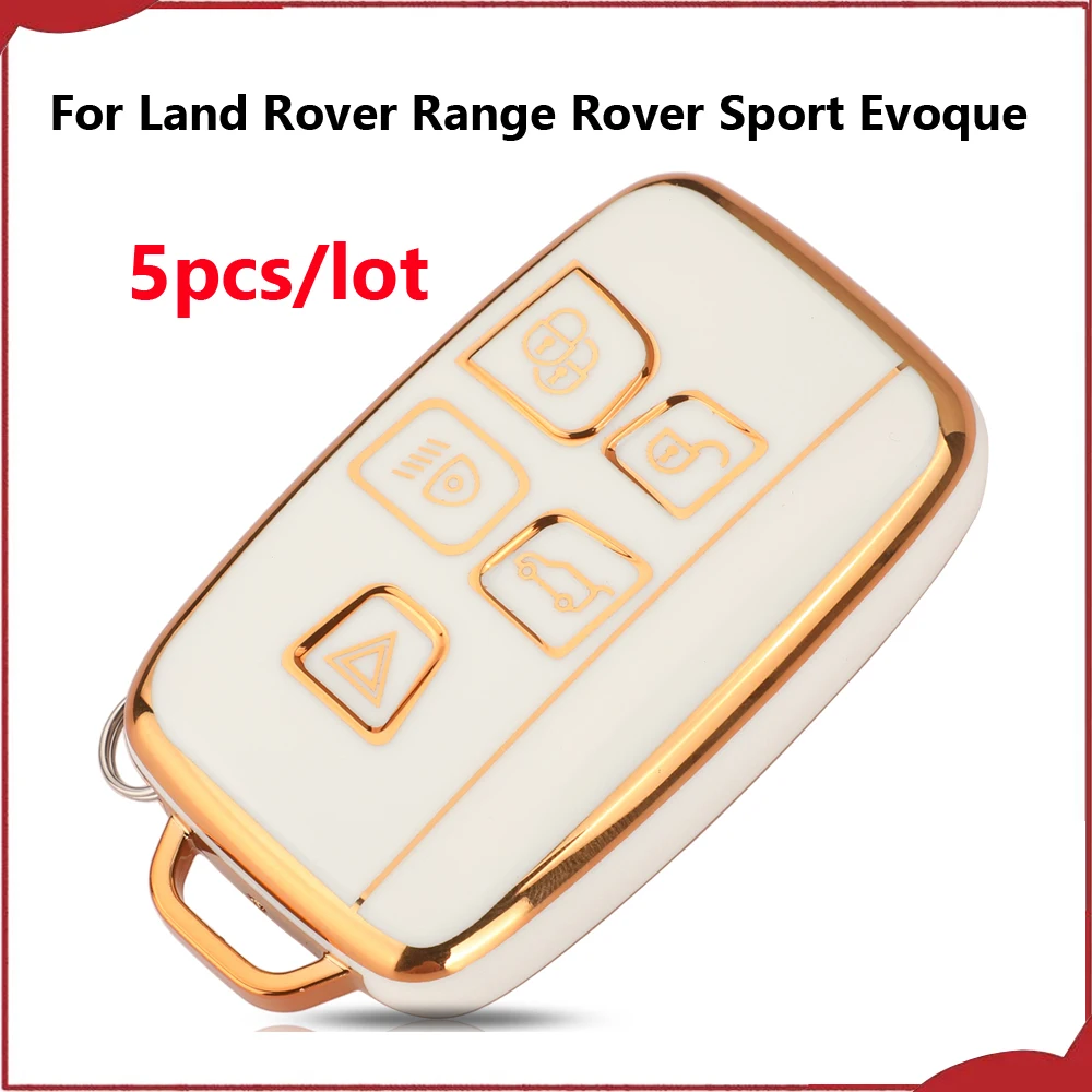 Jingyuqin New 5pcs Soft TPU Key Case For Land Rover Range Rover Sport Evoque Freelander Velar Discovery 4 Jaguar XE XJ XF Guitar