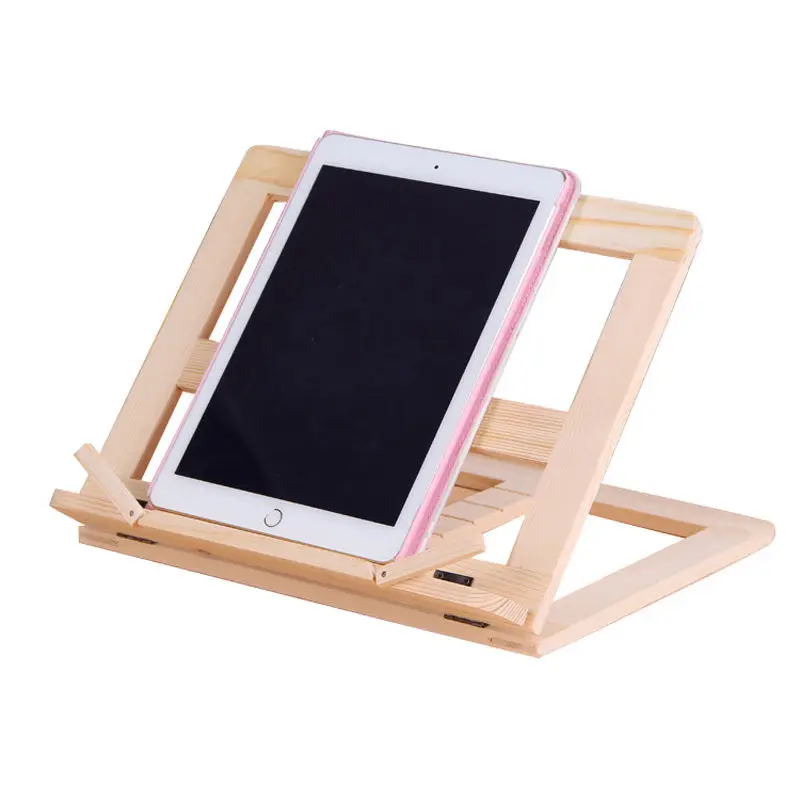 Wooden Frame Reading Bookshelf Bracket Book Reading Bookend Tablet PC Support Music Stand Wood Table Drawing Easel Stationery