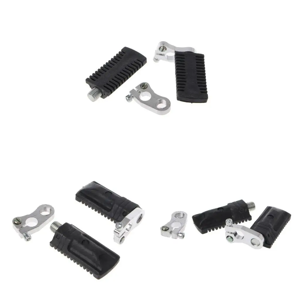 Motorcycle Pedals Anti-Slip Foot Pegs Rest Footrests Footpegs For 47/49cc Pocket Dirt Bike Quad ATV Motocross