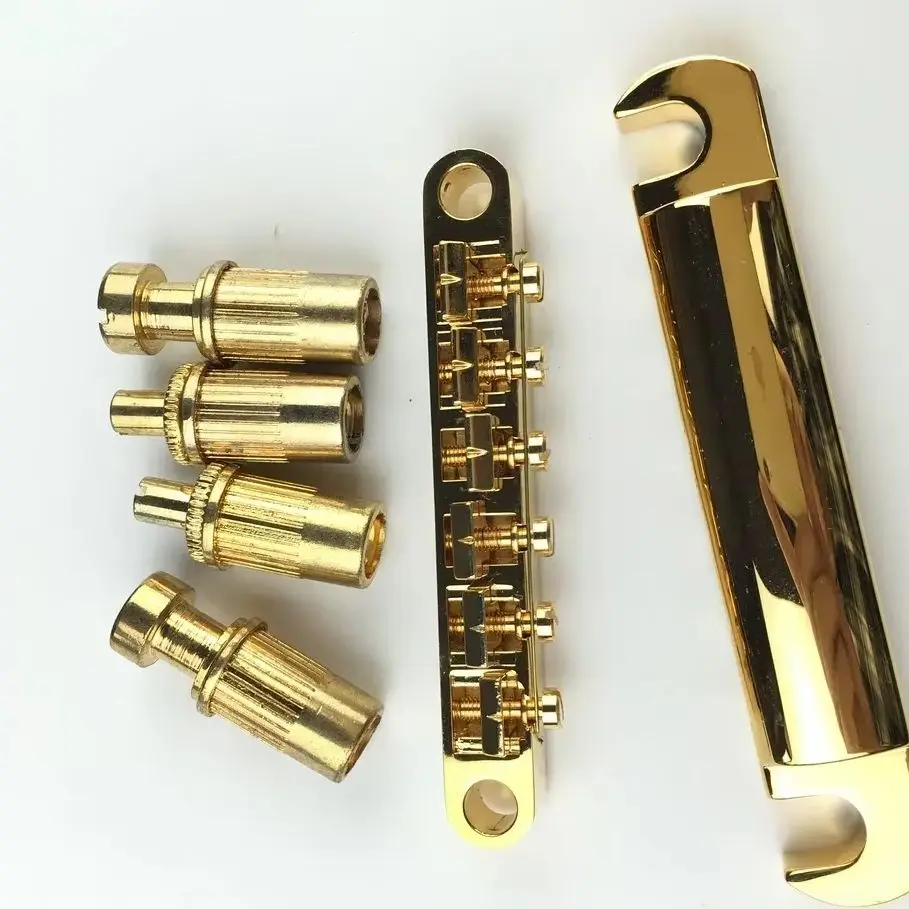 QX-Music Store-1 Set Gold Tune-O-Matic  SG Electric Guitar Bridge And Taiiece  Gold