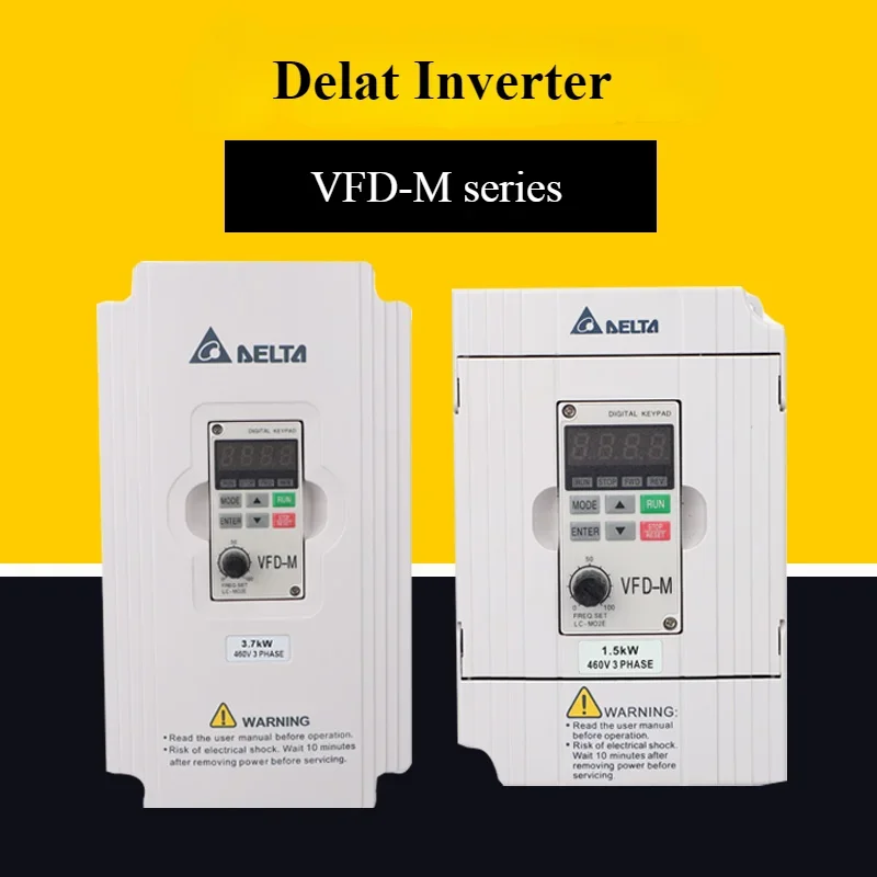 Delta Inverter VFD-M Series Three-Phase KW1.5 0.75/2.2/3.7/5.5/7.5 220v380v KW VFD004/007/015/022/037/055M21A VFD007/015/022M43B